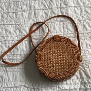 Woven rattan bag